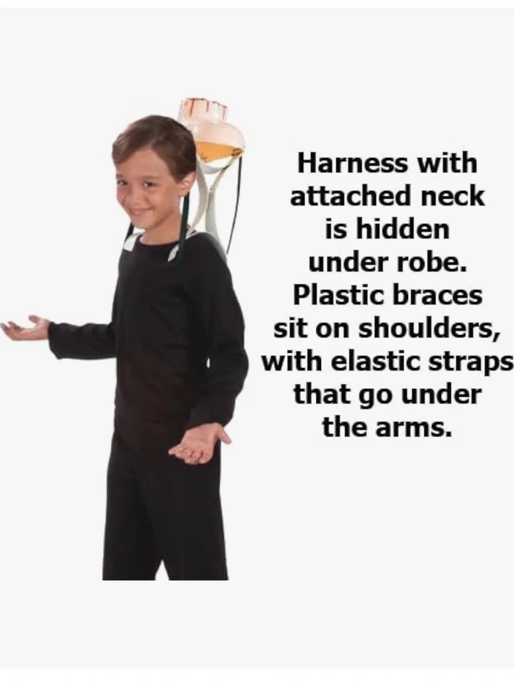 Headless Boy Kids Costume - Black